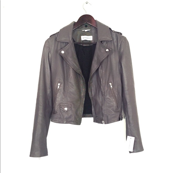 Sandova Leather Moto Jacket in Latte - Picture 11 of 13